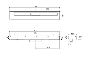 Lattiakaivokaluste Unidrain 1003 2 Seinäkiinnikettä 1200mm - KarelianStore