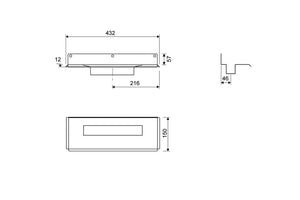 Lattiakaivokaluste Unidrain 1004 1 Seinäkiinnike 300mm - KarelianStore