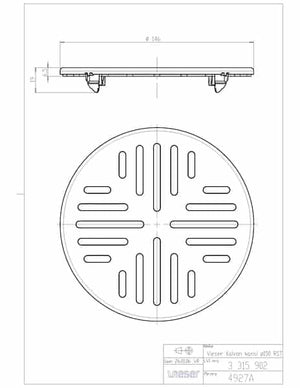 Lattiakaivon Kansi Vieser 150 RST Pyöreä - KarelianStore