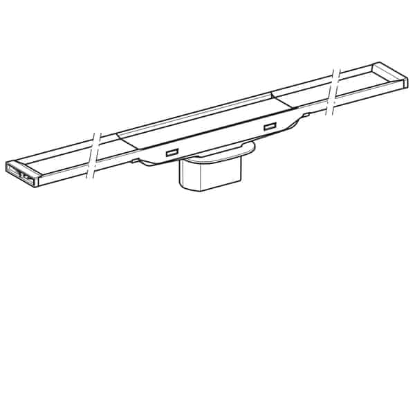 Lattiakaivon Kouru Geberit Cleanline20 900mm Musta RST - KarelianStore