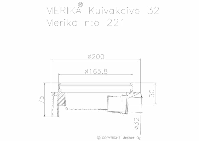 Lattiakuivakaivo Merika M-221 32 mm Muhvilla - KarelianStore