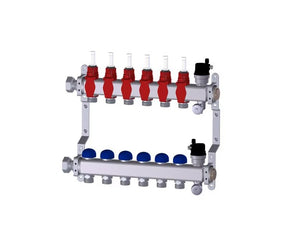 Lattialämmitysjakotukki Purmo 10-lähtö Virtausmittari - KarelianStore