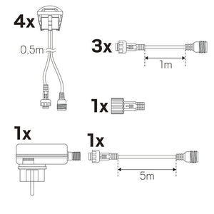 Maavalaisin Hide-a-lite Steplight Garden Kit 12V 4x3lm 4.5W 3000K - KarelianStore