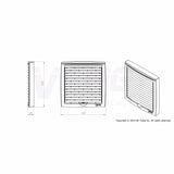 Monitoimi-säleikkö VILPE 150X150 Punainen - KarelianStore