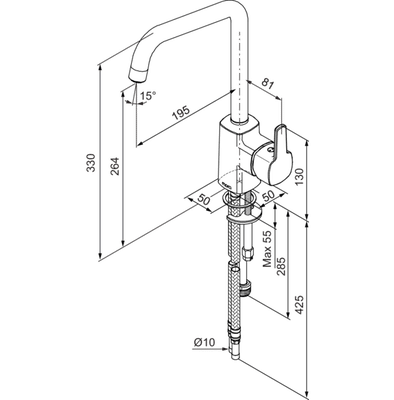 Mora Lionx keittiöhana pesukoneventtiilillä korkea - KarelianStore