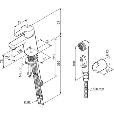 Mora Lionx Pesuallashana käsisuihkulla - KarelianStore