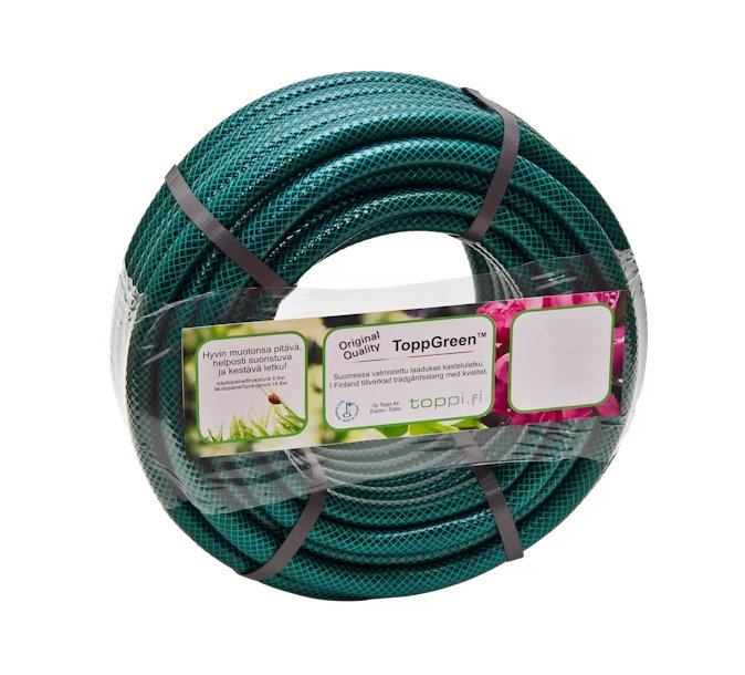 Muoviletku Toppi ToppGreen Vahvistettu 6bar Vihreä 12/20m - KarelianStore