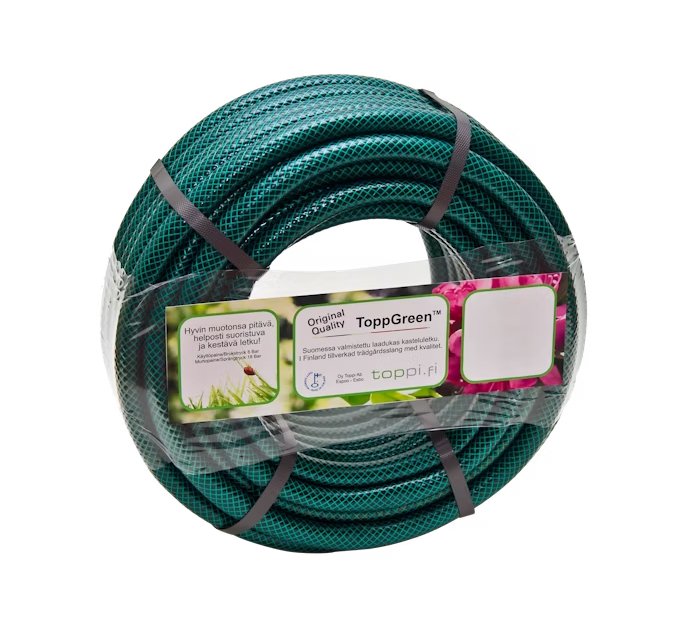 Muoviletku Toppi ToppGreen Vahvistettu 6bar Vihreä 16/25m - KarelianStore