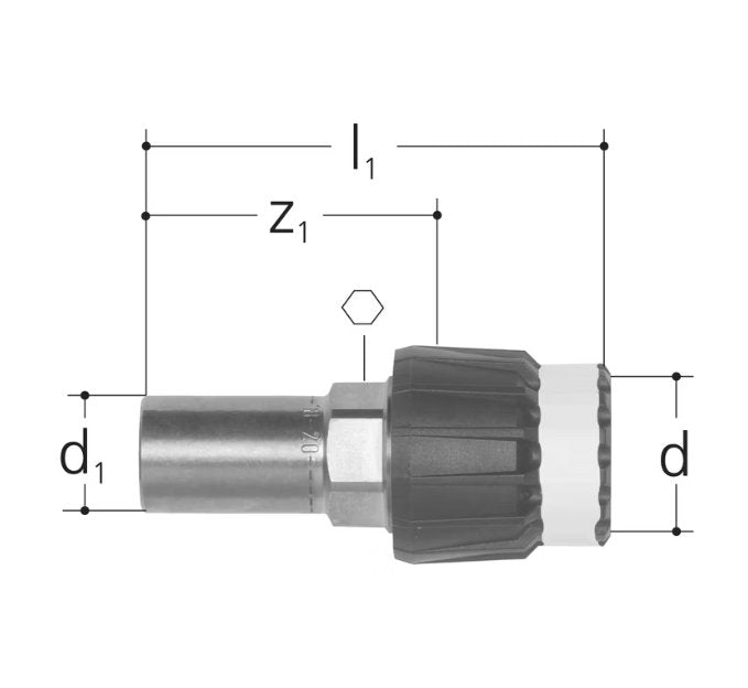 Muunnosliitin Sanipex MT GF Kompo CU-putkelle 16x15 - KarelianStore