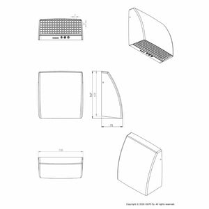 Myrskysuoja VILPE WIVE 150X150 Musta - KarelianStore