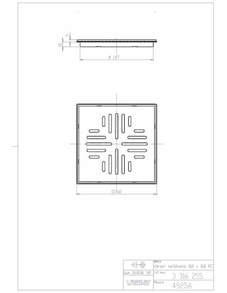 Neliökansi Vieser 160x160 RST - KarelianStore