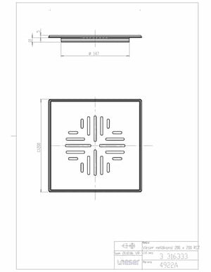 Neliökansi Vieser 197x197 Classic RST - KarelianStore