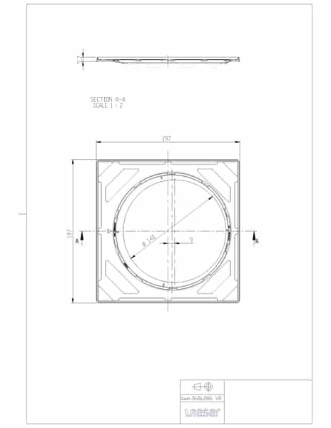 Neliökansi Vieser 197x197 Classic RST-kehyksellä - KarelianStore