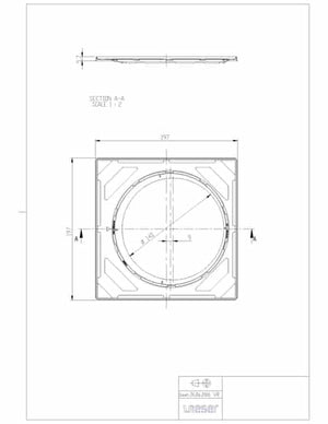 Neliökansi Vieser 197x197 Modern RST-kehyksellä - KarelianStore