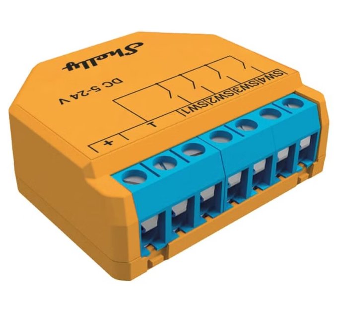Ohjausyksikkö Shelly Plus I4 DC 4-K 12-24V Wifi - KarelianStore