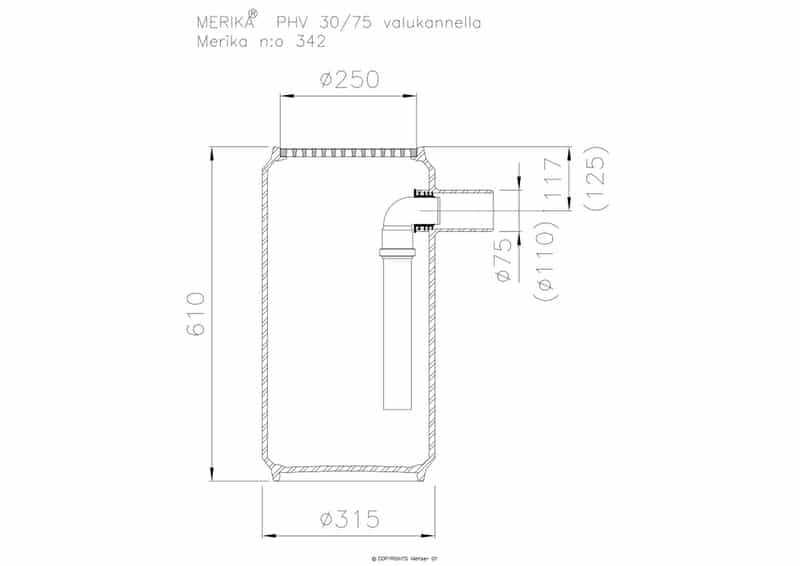 Öljyn- ja Hiekanerotin Merika PHV M-342 75/315mm 30L - KarelianStore