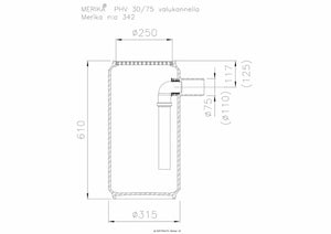 Öljyn- ja Hiekanerotin Merika PHV M-342 75/315mm 30L - KarelianStore