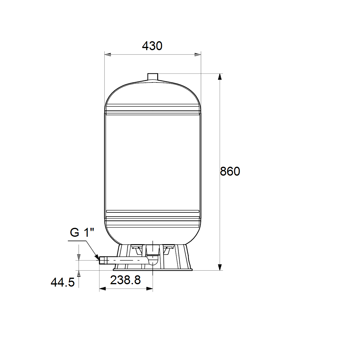 Painesäiliö Grundfos GT-C-80 PN8.6 G1 V - KarelianStore