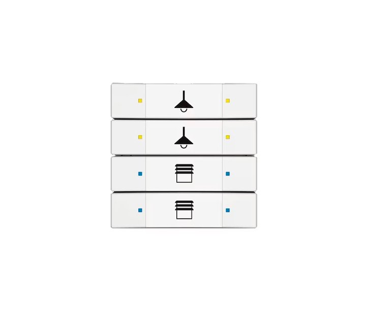 Painike ABB KNX Impressivo 4 Merkkivaloa T U Valkoinen - KarelianStore