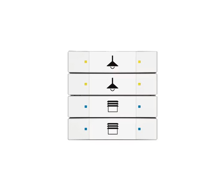Painike ABB KNX Impressivo 4 Merkkivaloa T U Valkoinen - KarelianStore