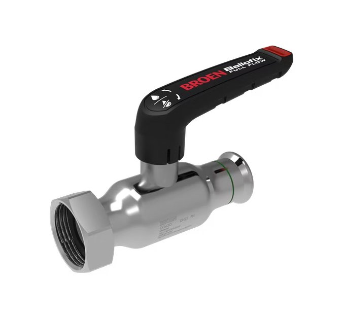 Palloventtiili Broen Full Flow HST 22x3/4 Puristus/Mutteri Matala - KarelianStore