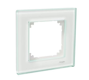 Peitelevy Schneider Electric 1-osainen kehys Solid Lasi Valkoinen - KarelianStore