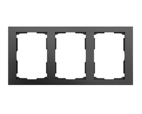 Peitelevy Schneider Electric Elko Plus 3-osainen kehys 2-pistorasialle Musta - KarelianStore