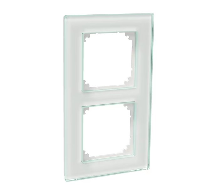 Peitelevy Schneider Electric Exxact 2-osainen Kehys Solid Lasi Valkoinen - KarelianStore