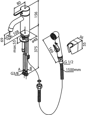 Pesuallashana Damixa Silhouet Bideesuihkulla 7403000 - KarelianStore
