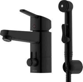 Pesuallashana Mora 39308712 LionX pesukoneventtiilillä ja Bideesuihkulla musta - KarelianStore