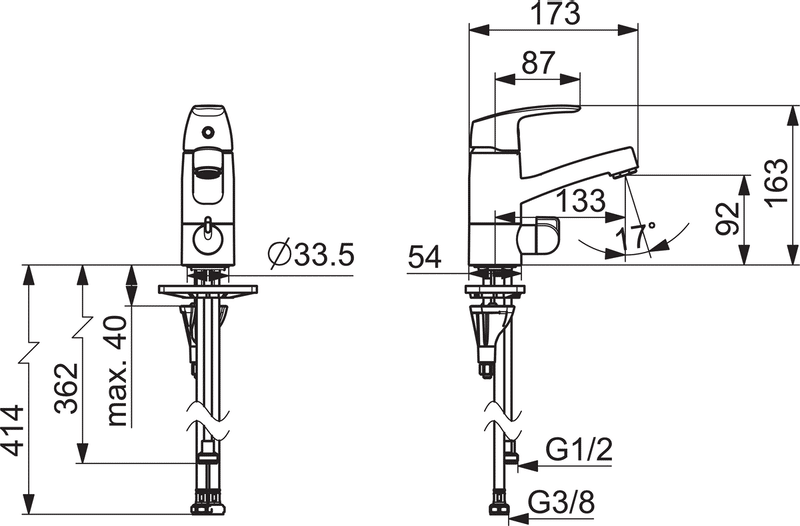 Pesuallashana Oras 1013F Safira Pesukoneventtiilillä - KarelianStore