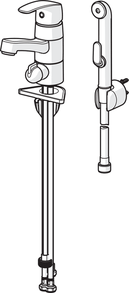Pesuallashana Oras 1014F-104 Safira GB pesukoneventtiilillä ja Bidetta käsisuihkulla - KarelianStore