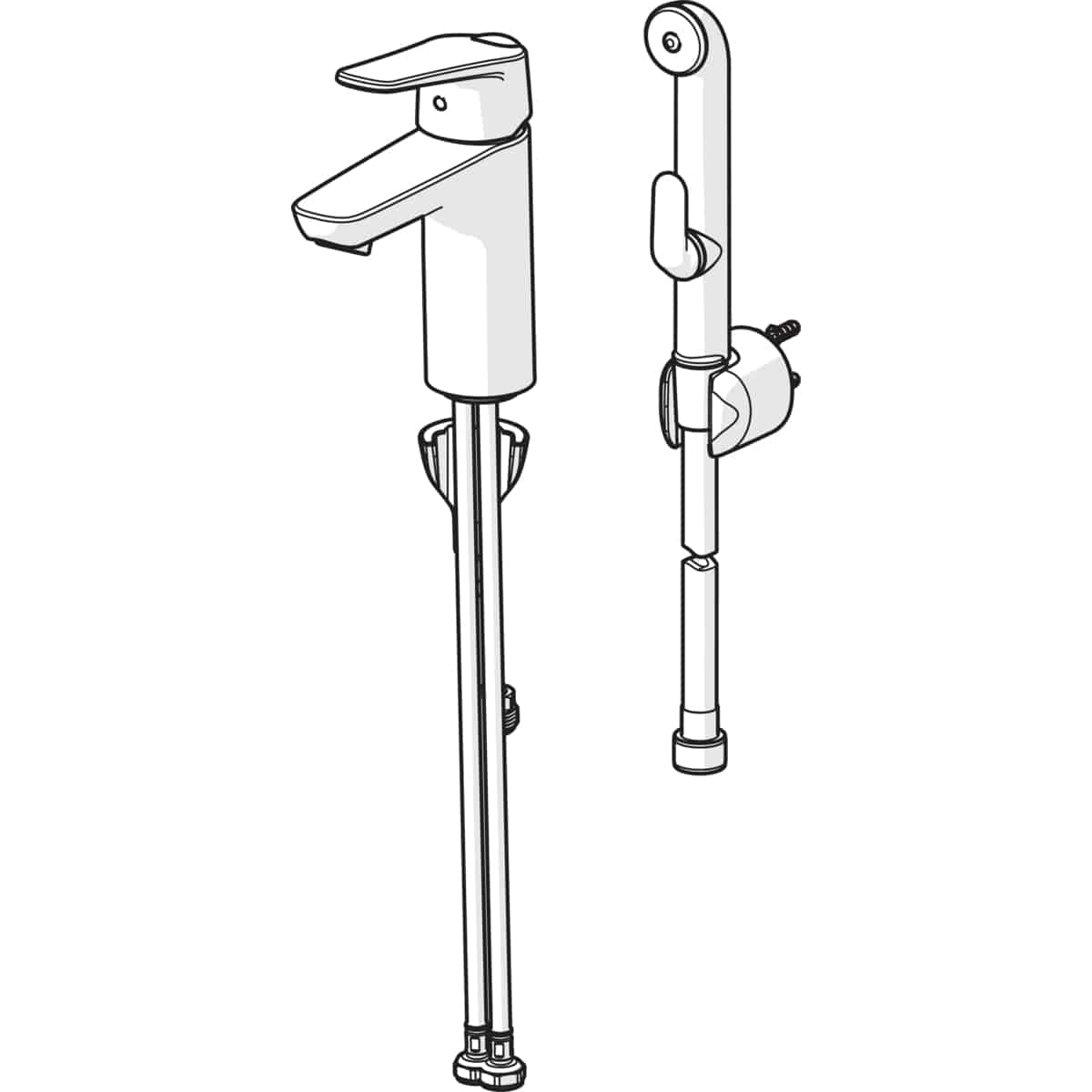 Pesuallashana Oras 1801FG Vega XL Bidetta-käsisuihkulla - KarelianStore