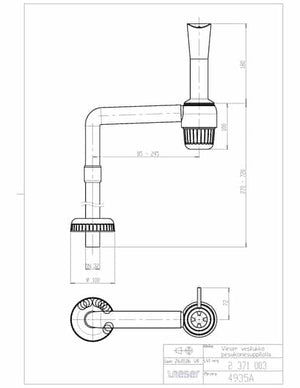 Pesukonesuppilo Vieser Vesilukolla 32 mm - KarelianStore