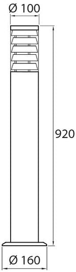 Pihapiirivalaisin Airam Park Bollard IP44 E27 Harmaa - KarelianStore