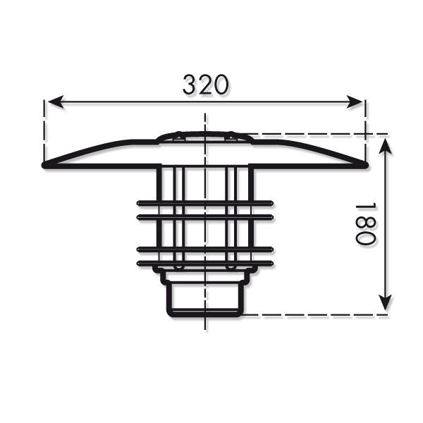 Pihapiirivalaisin Karlux Tavi Ip23 100W E27 Harmaa - KarelianStore