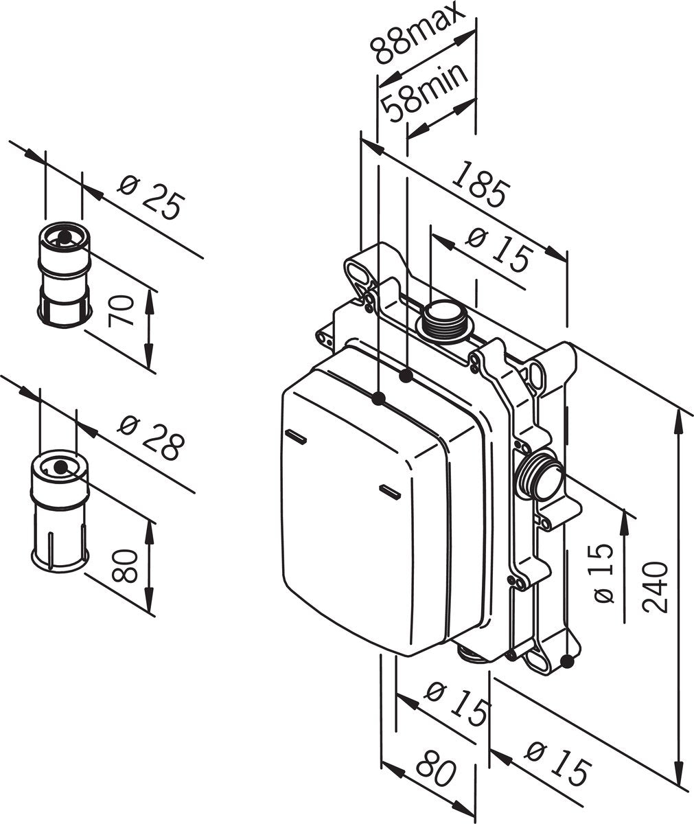 Piiloasennus-osa Oras 7118 Alessi - KarelianStore