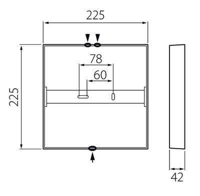 Pinta-asennusvalaisin Airam Kubo 225 IP20 15W 1200lm Himmennettävä - KarelianStore