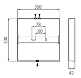 Pinta-asennusvalaisin Airam Kubo 300 IP20 21W 1700lm - KarelianStore
