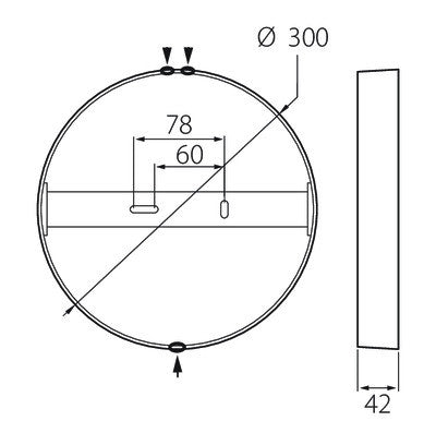 Pinta-asennusvalaisin Airam Ronda II 300 IP20 21W 1700lm Valkoinen - KarelianStore
