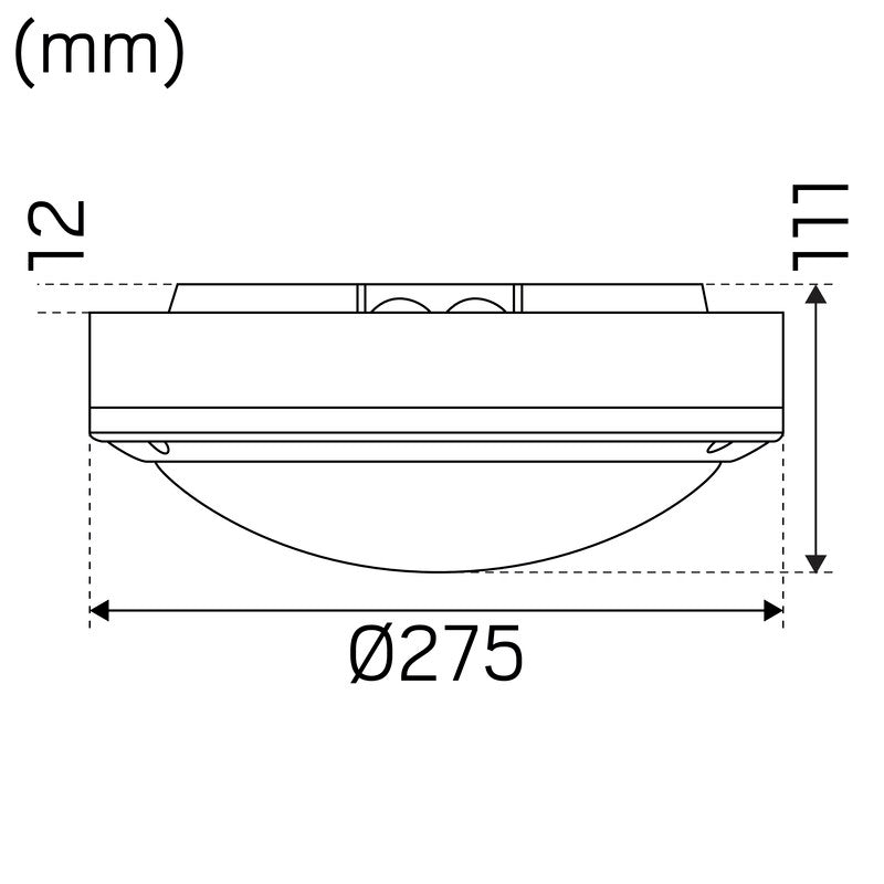 Pinta-asennusvalaisin Hide-a-lite Moon Public Round Antrasiitti - KarelianStore