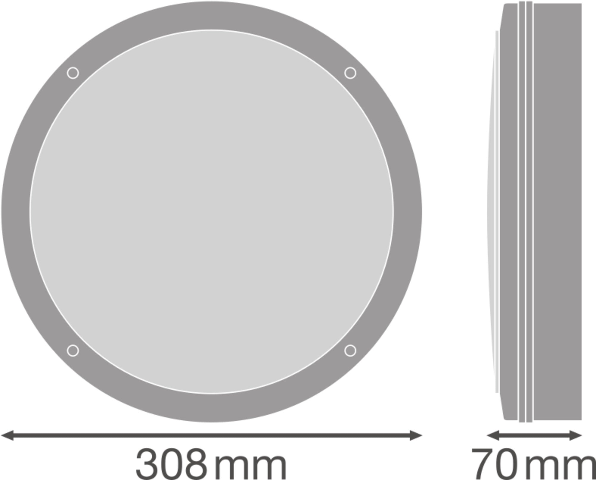 Pinta-asennusvalaisin Ledvance Surface Bulkhead Sensor IP65 15W Musta - KarelianStore