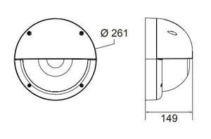 Pinta-asennusvalaisin Onnline Justus 800lm IP65 R Eye Valkoinen - KarelianStore
