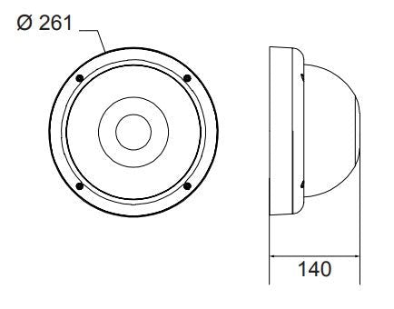 Pinta-asennusvalaisin Onnline Justus IP65 R 20W 1650lm Antrasiitti - KarelianStore