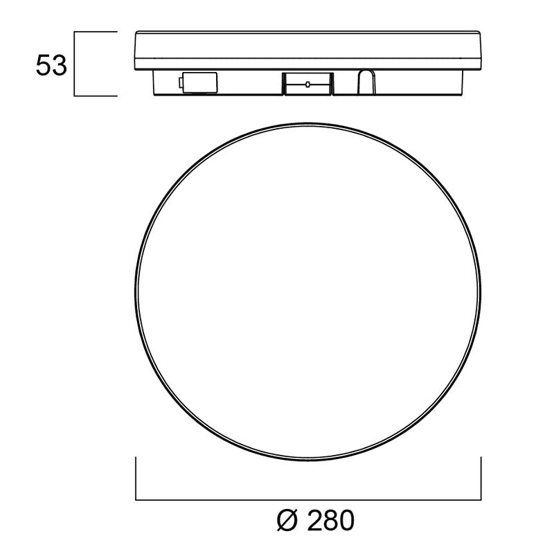 Pinta-asennusvalaisin Sylvania Start Surface Slim 18W IP54 280mm - KarelianStore