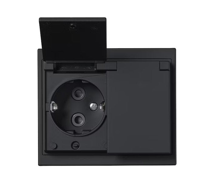 Pistorasia ABB 2-osainen 16A IP44 UPJ HL Musta - KarelianStore