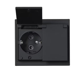 Pistorasia ABB 2-osainen 16A IP44 UPJ HL Musta - KarelianStore