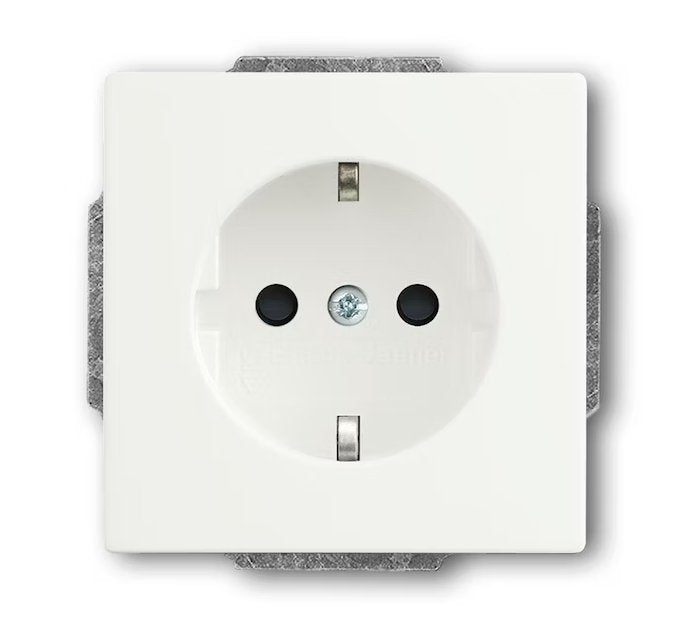 Pistorasia ABB impressivo 1-osainen 16A IP20 UKJ 0x Mattavalkoinen - KarelianStore