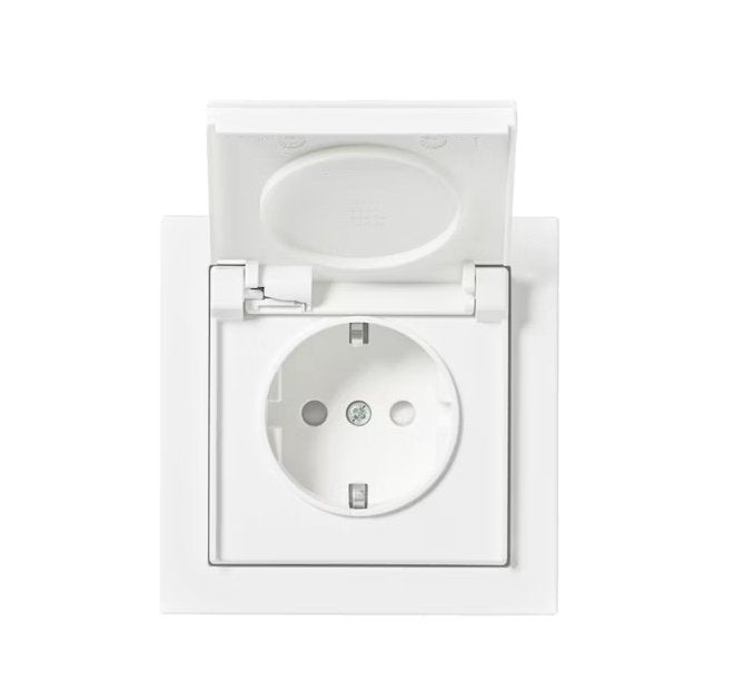 Pistorasia ABB impressivo 1-osainen 16A IP44 UPJ HL Mattavalkoinen - KarelianStore