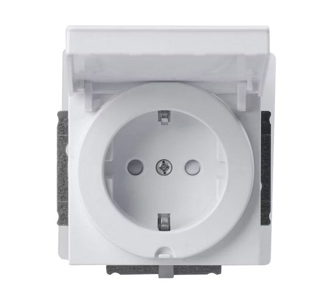 Pistorasia ABB Impressivo 1-osainen 20EK-84P IP44 Valkoinen 10 kpl - KarelianStore